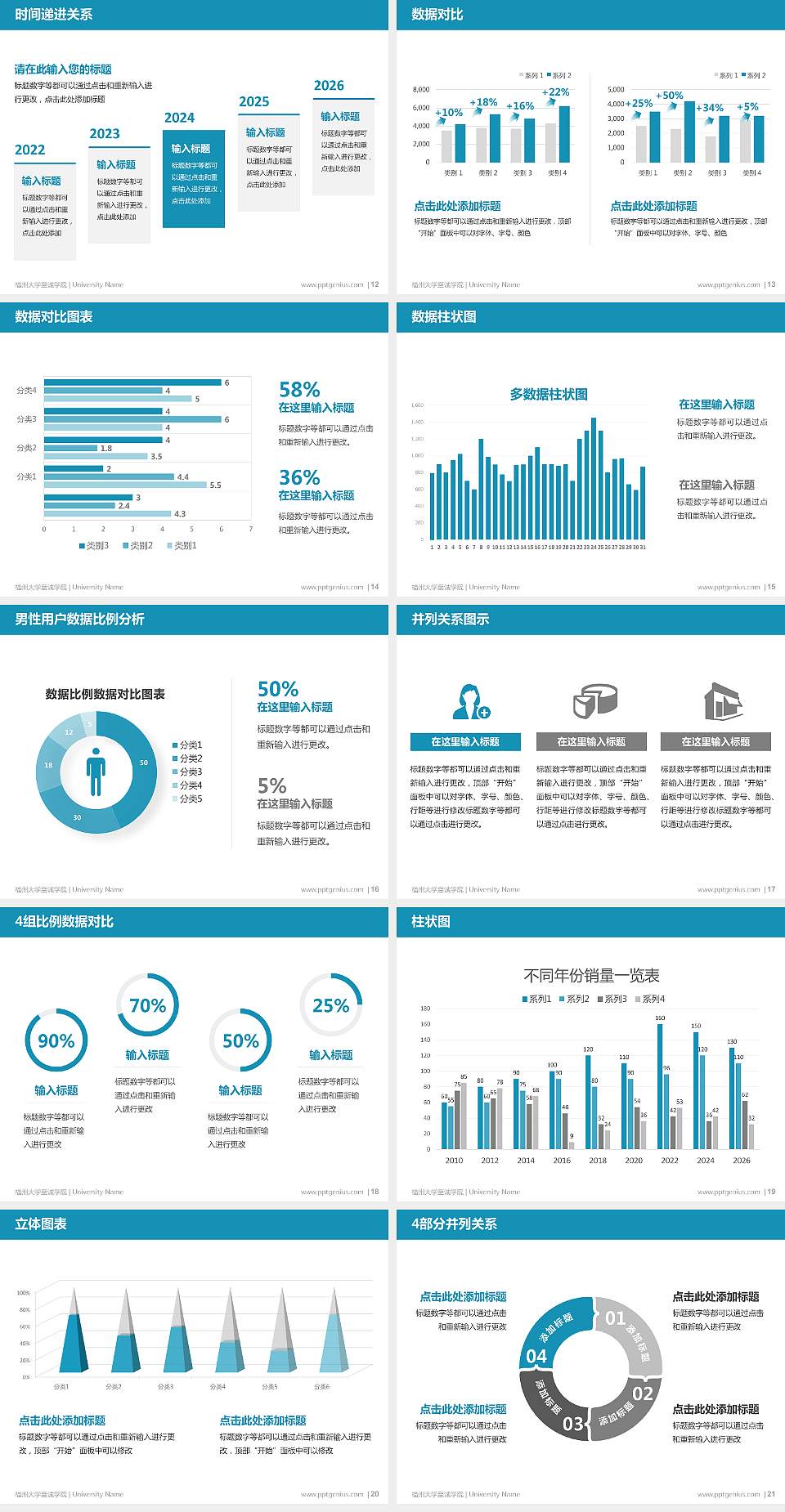 福州大学至诚学院硕士研究生/本科生毕业论文答辩/开题报告通用PPT模板下载4:3格式幻灯片预览图3