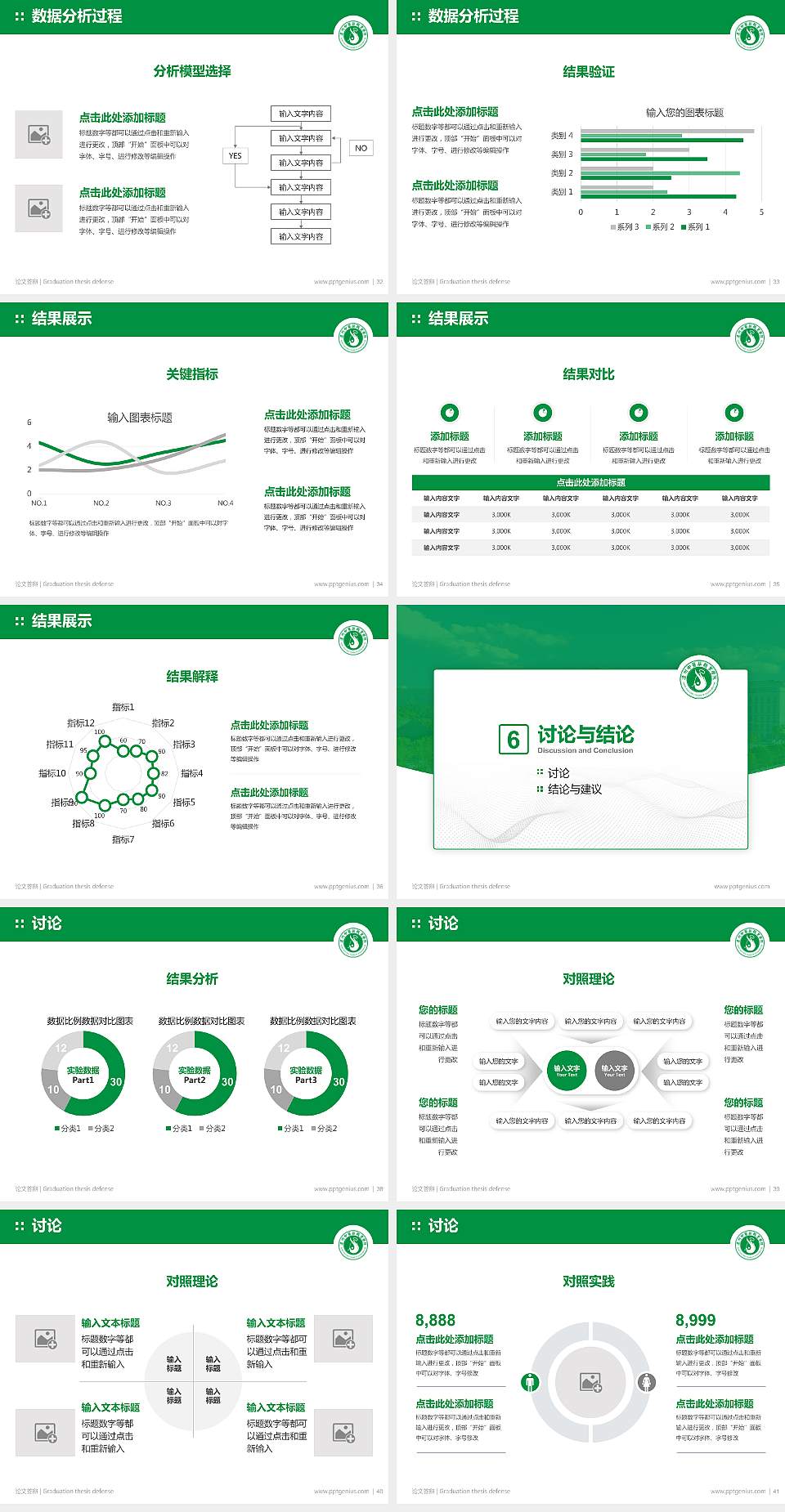 达州中医药职业学院论文答辩标准PPT模板4:3格式幻灯片预览图5