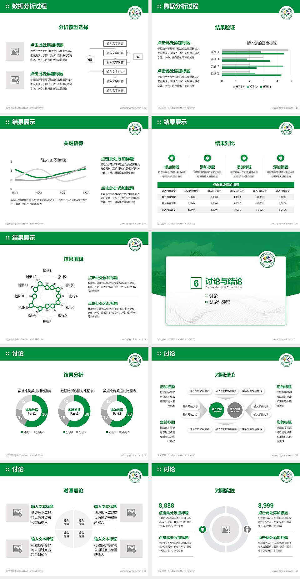 云南旅游职业学院论文答辩标准PPT模板4:3格式幻灯片预览图5
