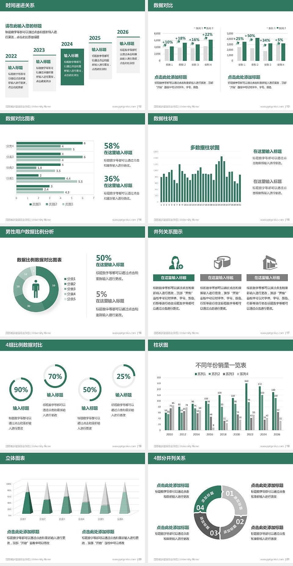 江苏城乡建设职业学院硕士研究生/本科生毕业论文答辩/开题报告通用PPT模板下载4:3格式幻灯片预览图3