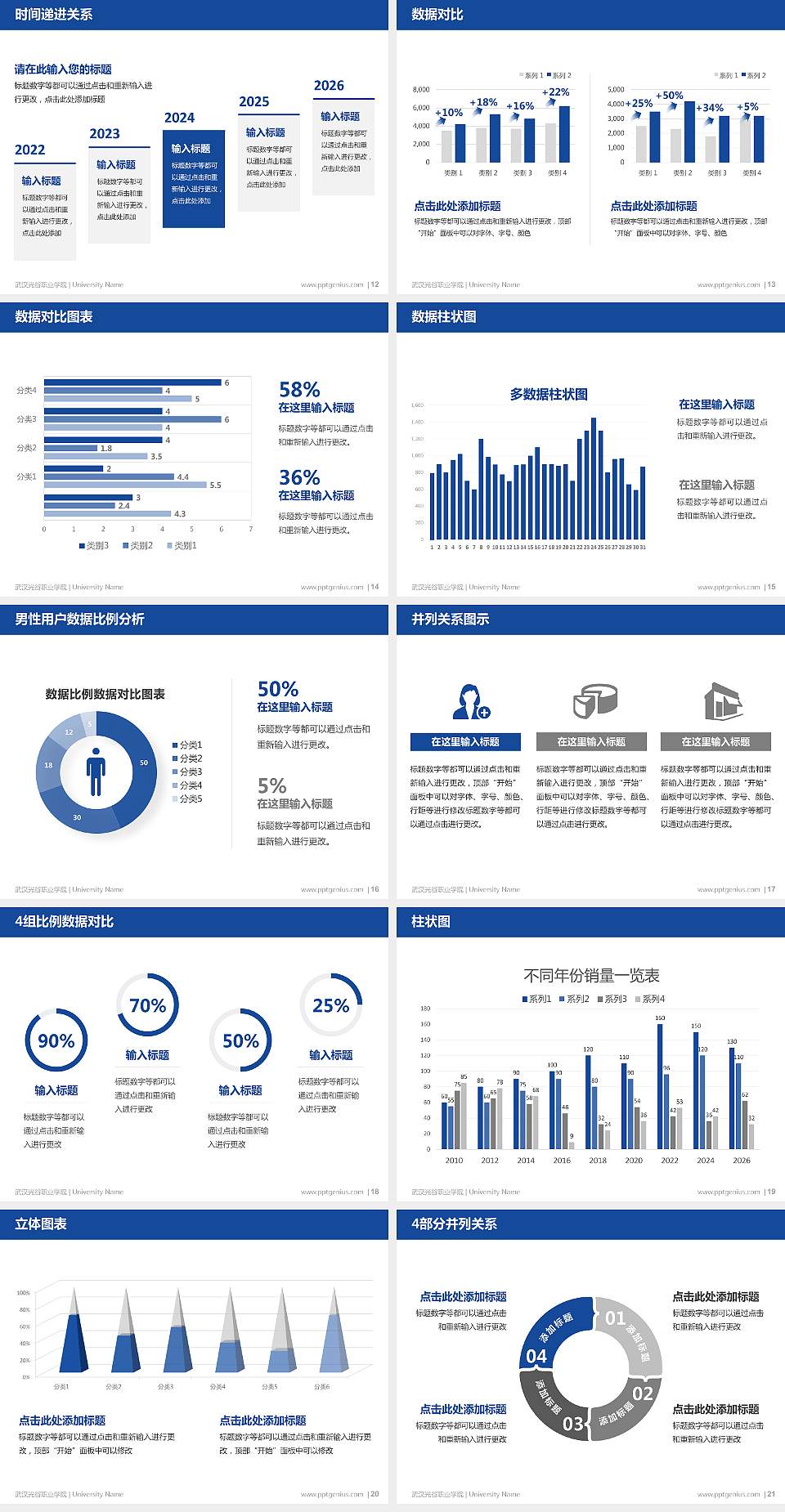 武汉光谷职业学院硕士研究生/本科生毕业论文答辩/开题报告通用PPT模板下载4:3格式幻灯片预览图3