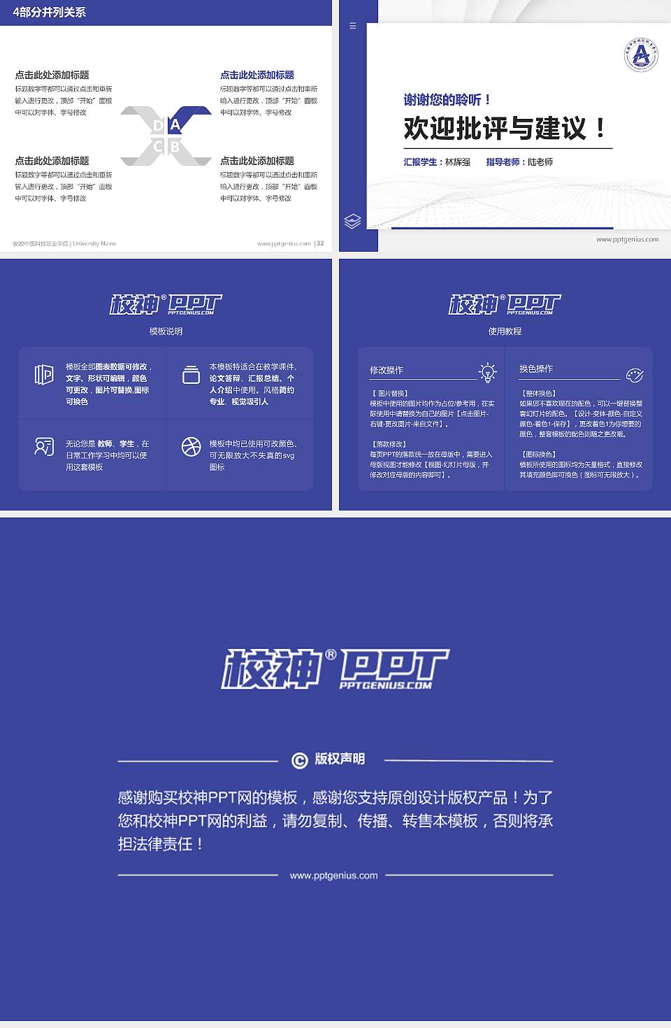 安徽中澳科技职业学院硕士研究生/本科生毕业论文答辩/开题报告通用PPT模板下载4:3格式幻灯片预览图5