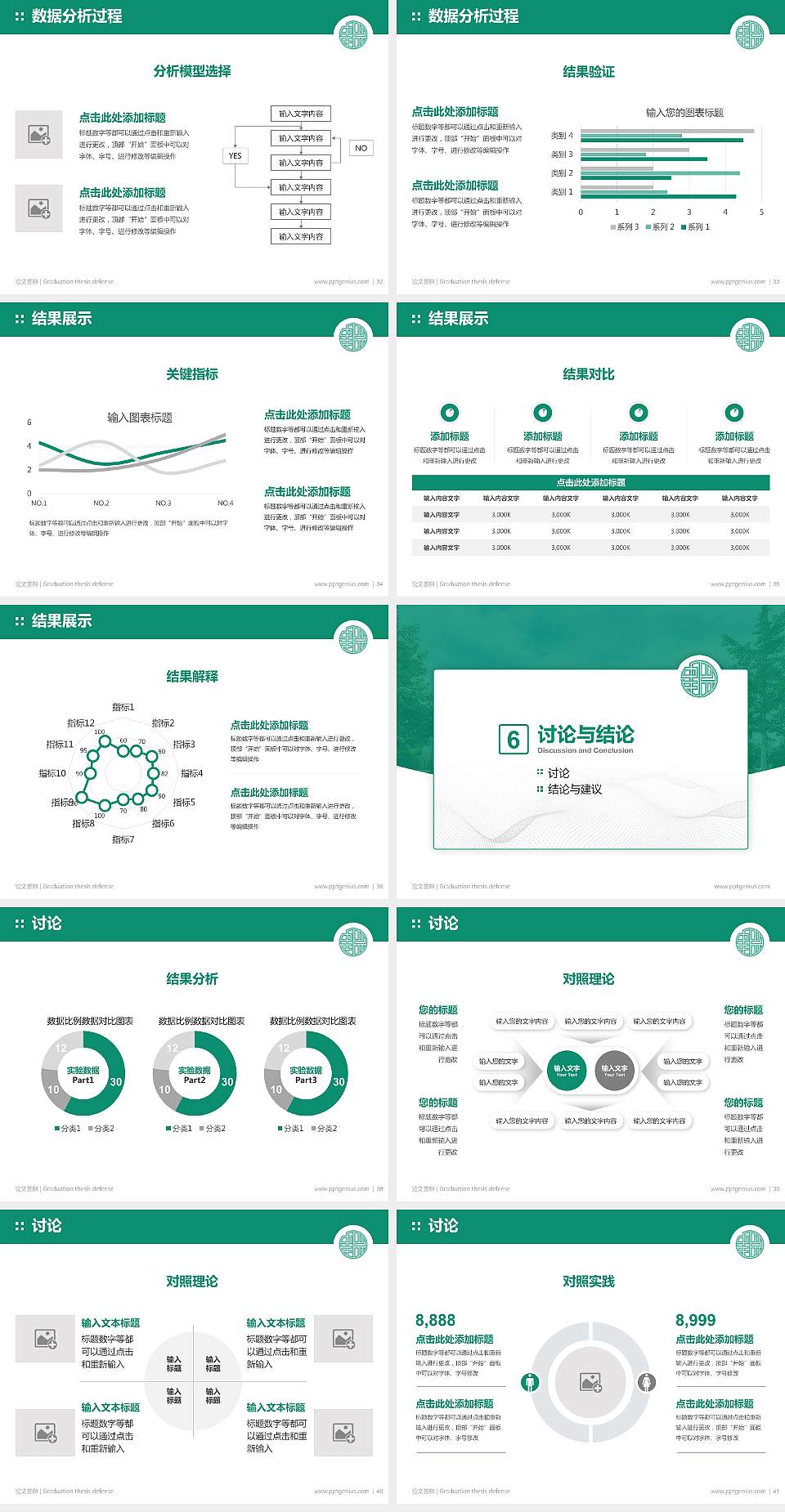 北京第二外国语学院中瑞酒店管理学院论文答辩标准PPT模板4:3格式幻灯片预览图5