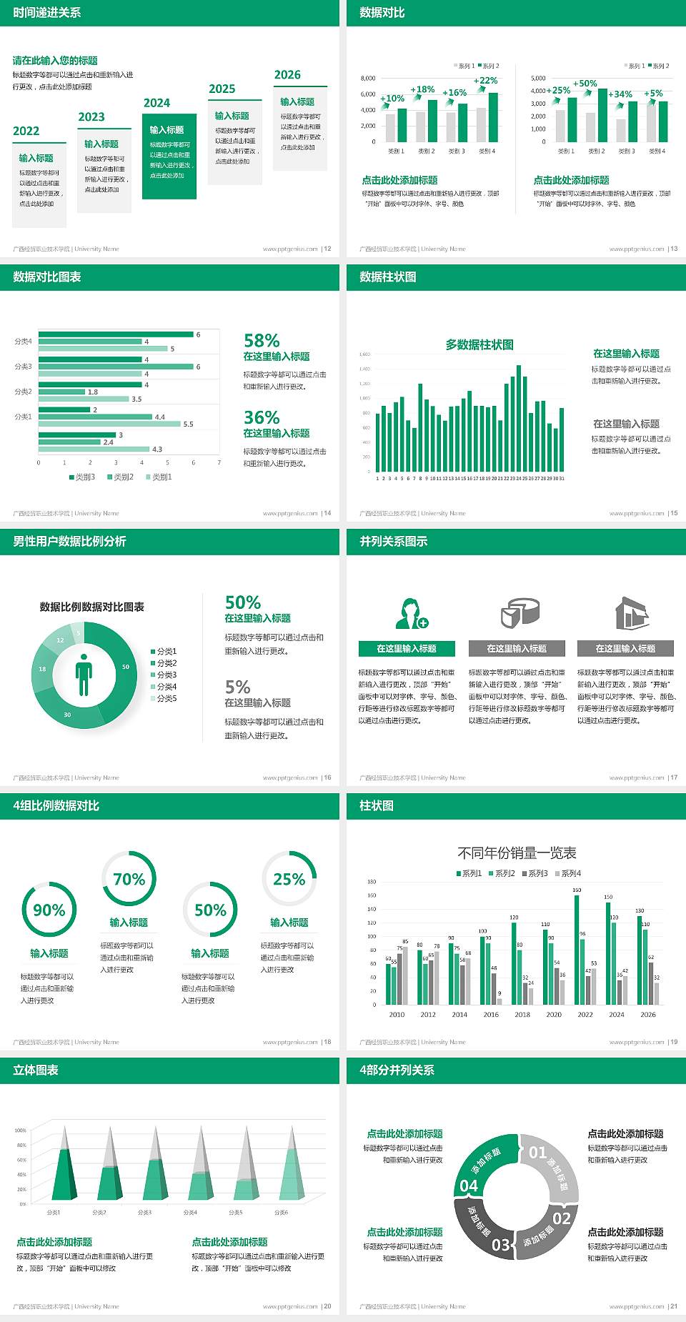 广西经贸职业技术学院硕士研究生/本科生毕业论文答辩/开题报告通用PPT模板下载4:3格式幻灯片预览图3