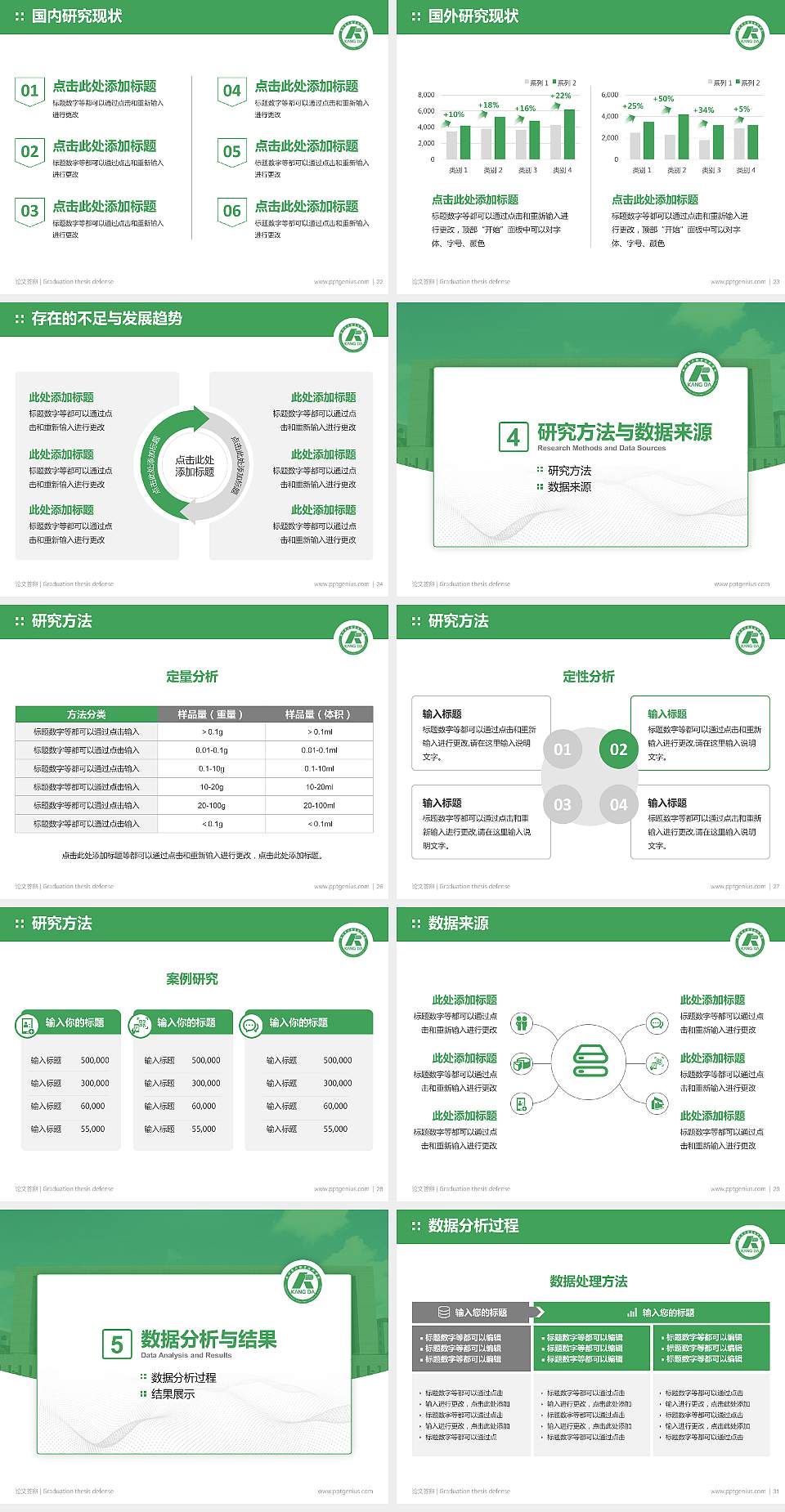 广州康大职业技术学院论文答辩标准PPT模板4:3格式幻灯片预览图4