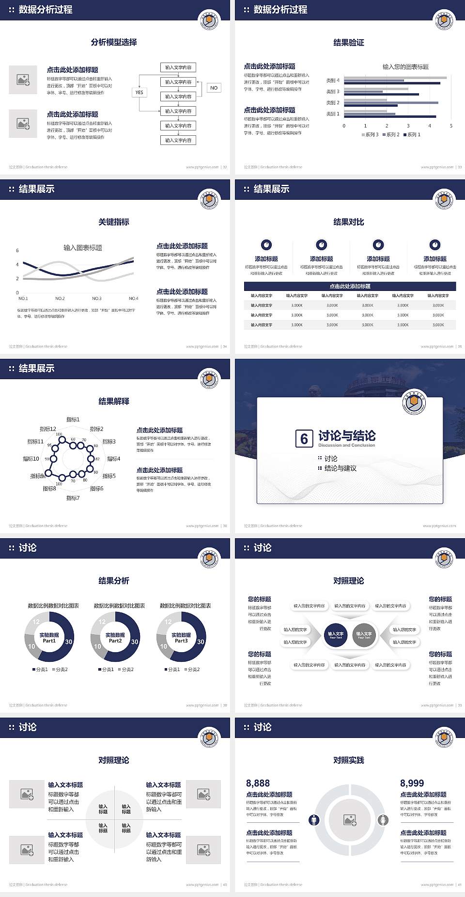 山东华宇工学院论文答辩标准PPT模板4:3格式幻灯片预览图5