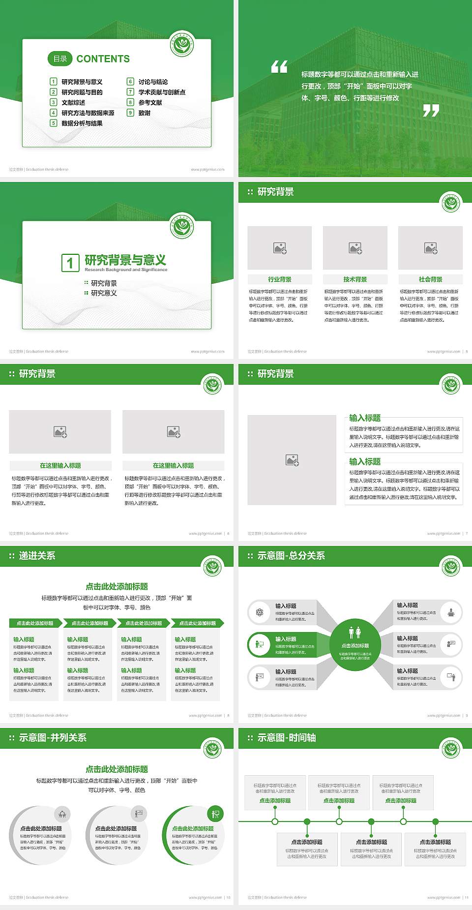 云南医药健康职业学院论文答辩标准PPT模板4:3格式幻灯片预览图2