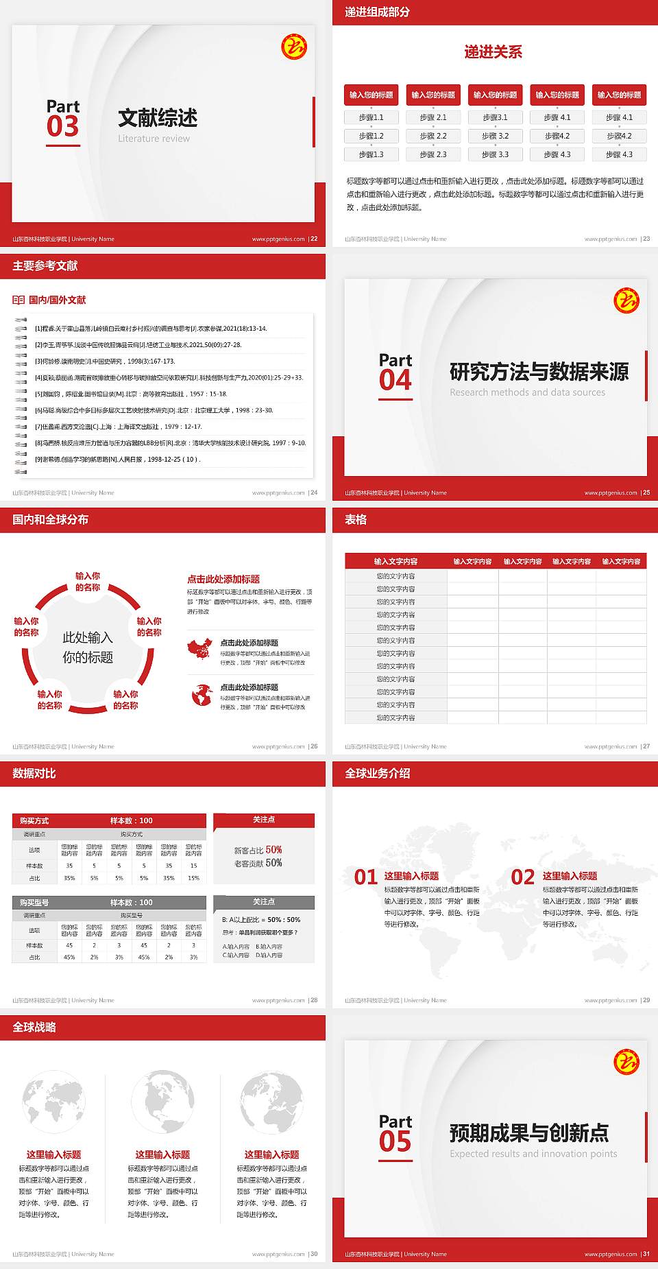 山东杏林科技职业学院硕士研究生/本科生毕业论文答辩/开题报告通用PPT模板下载4:3格式幻灯片预览图4