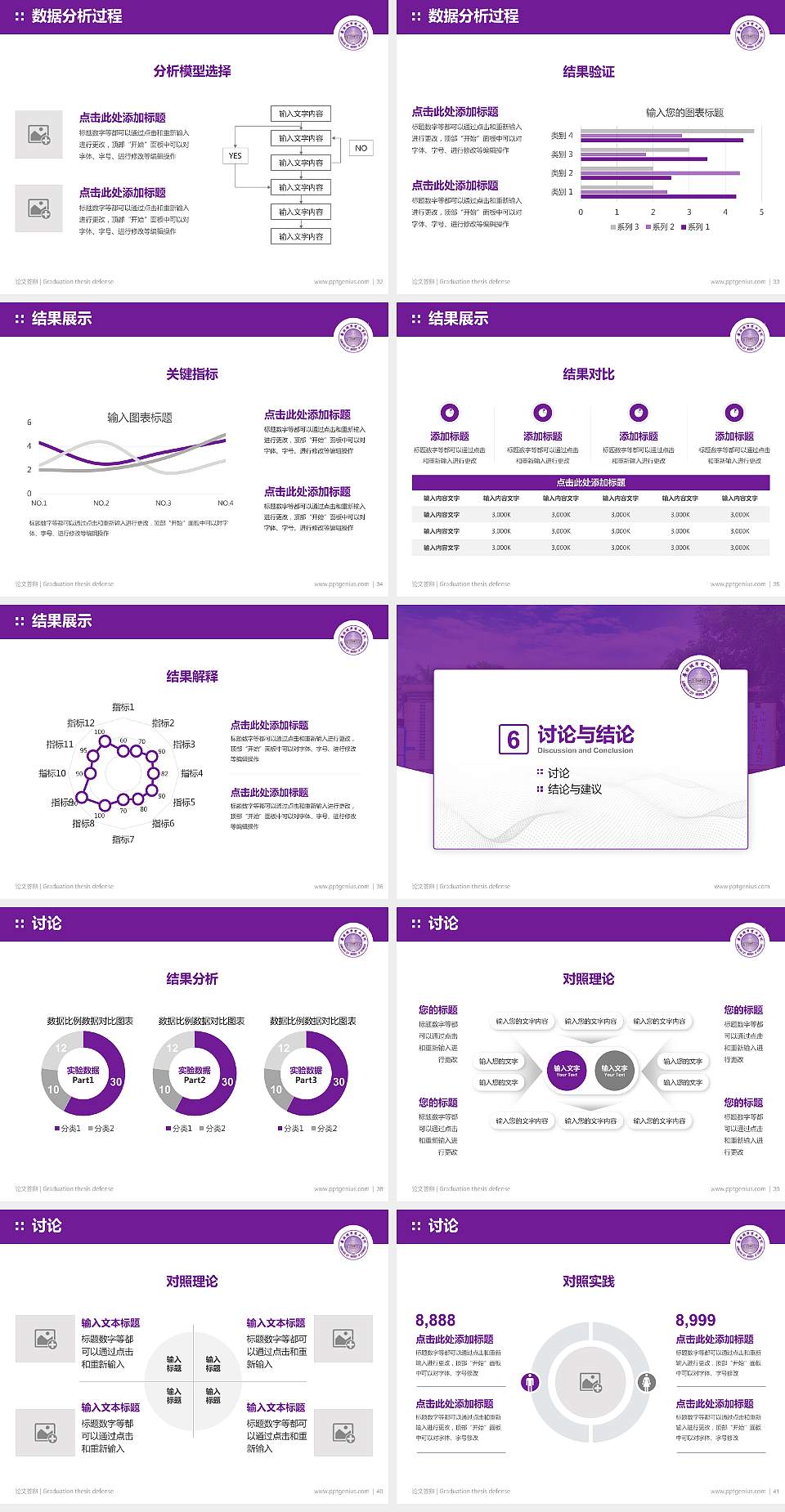 广州城市理工学院论文答辩标准PPT模板4:3格式幻灯片预览图5