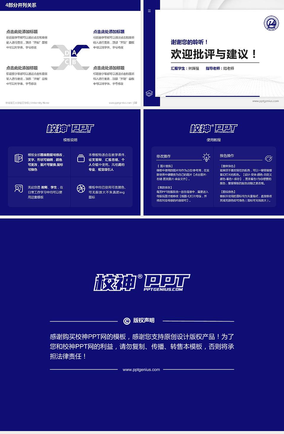 华北理工大学轻工学院硕士研究生/本科生毕业论文答辩/开题报告通用PPT模板下载4:3格式幻灯片预览图5