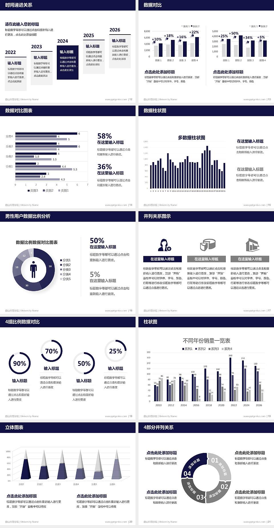 唐山师范学院硕士研究生/本科生毕业论文答辩/开题报告通用PPT模板下载4:3格式幻灯片预览图3