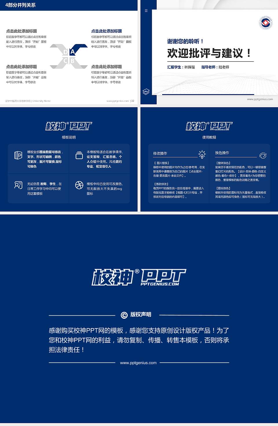 辽宁中医药大学杏林学院硕士研究生/本科生毕业论文答辩/开题报告通用PPT模板下载4:3格式幻灯片预览图5