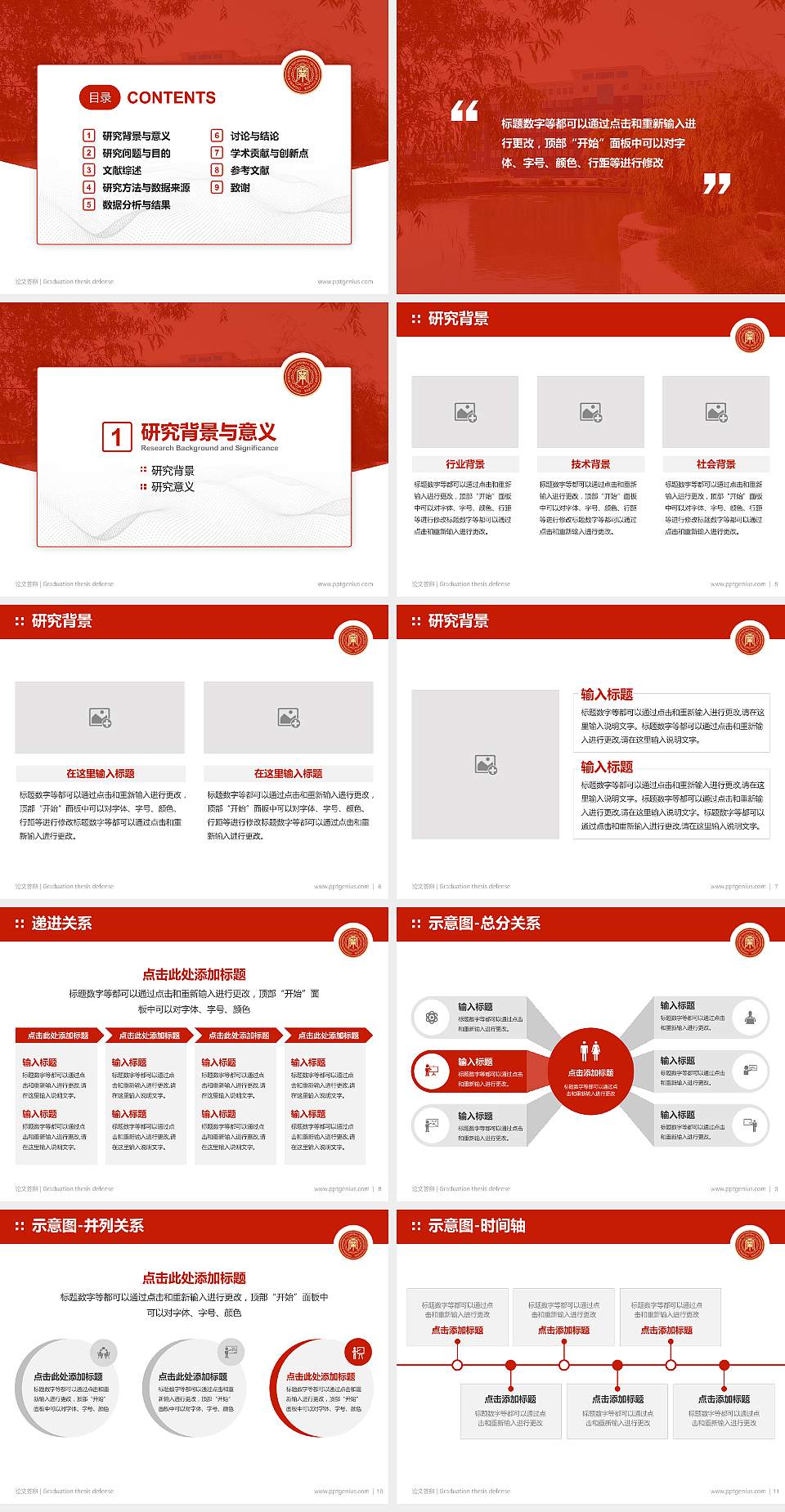 赤峰工业职业技术学院论文答辩标准PPT模板4:3格式幻灯片预览图2