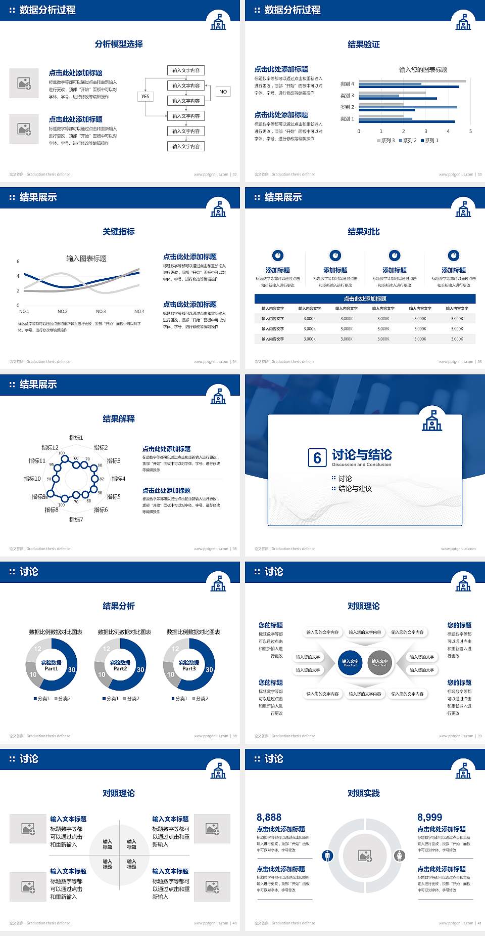 山西轻工职业技术学院论文答辩标准PPT模板4:3格式幻灯片预览图5