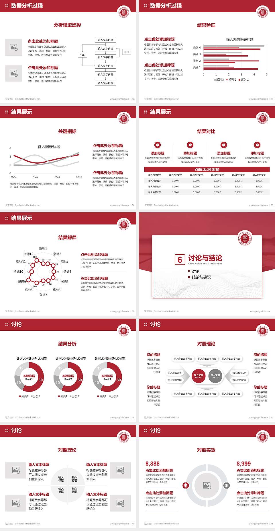 四川文轩职业学院论文答辩标准PPT模板4:3格式幻灯片预览图5