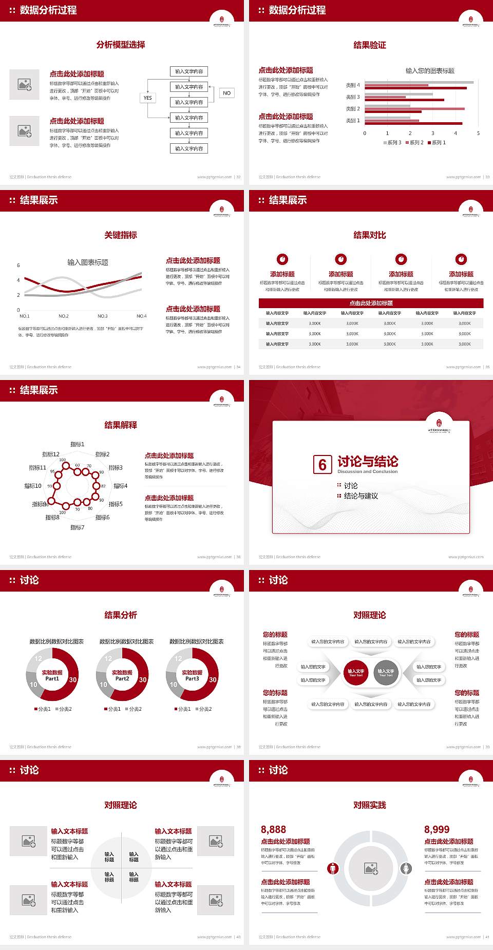 北京戏曲艺术职业学院论文答辩标准PPT模板4:3格式幻灯片预览图5