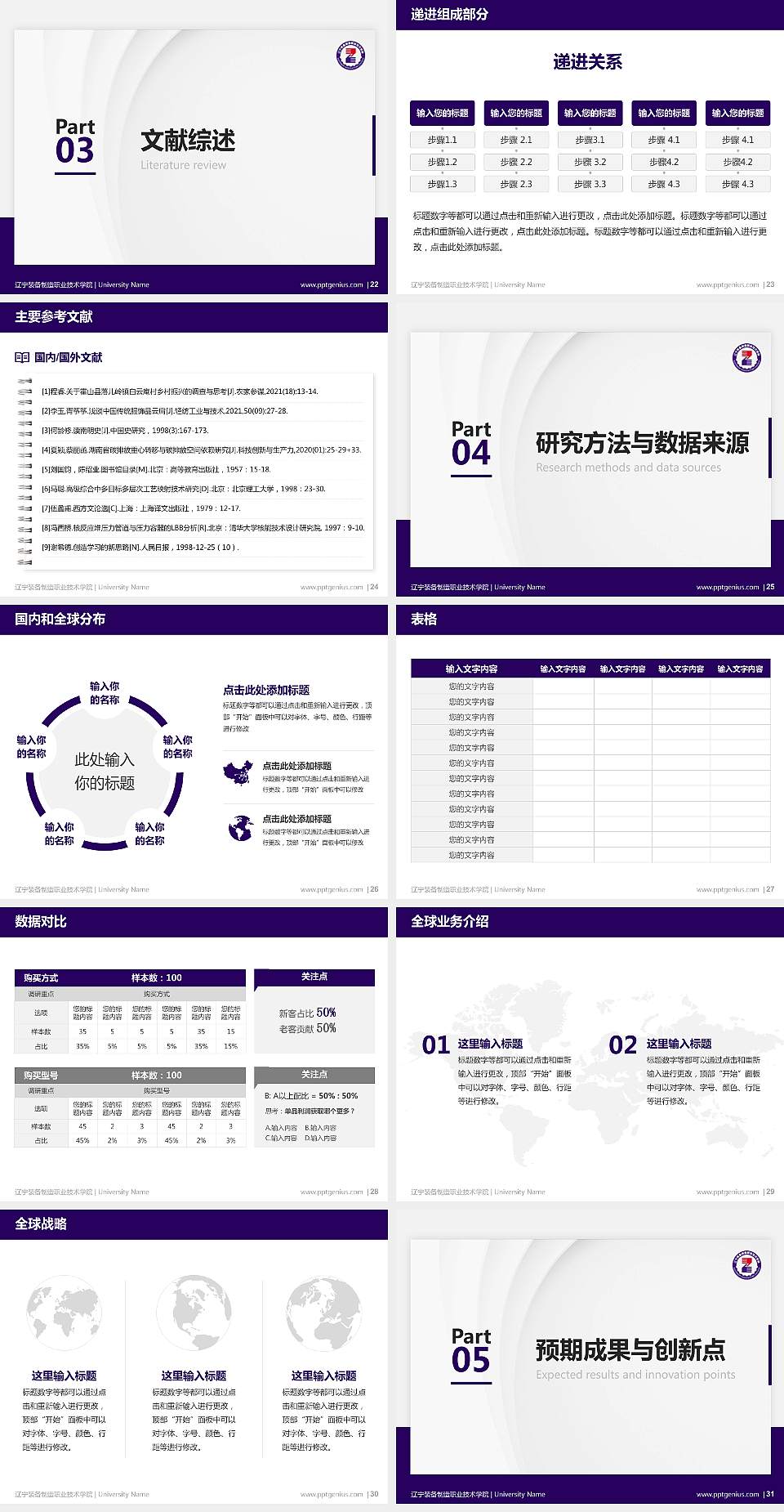辽宁装备制造职业技术学院硕士研究生/本科生毕业论文答辩/开题报告通用PPT模板下载4:3格式幻灯片预览图4