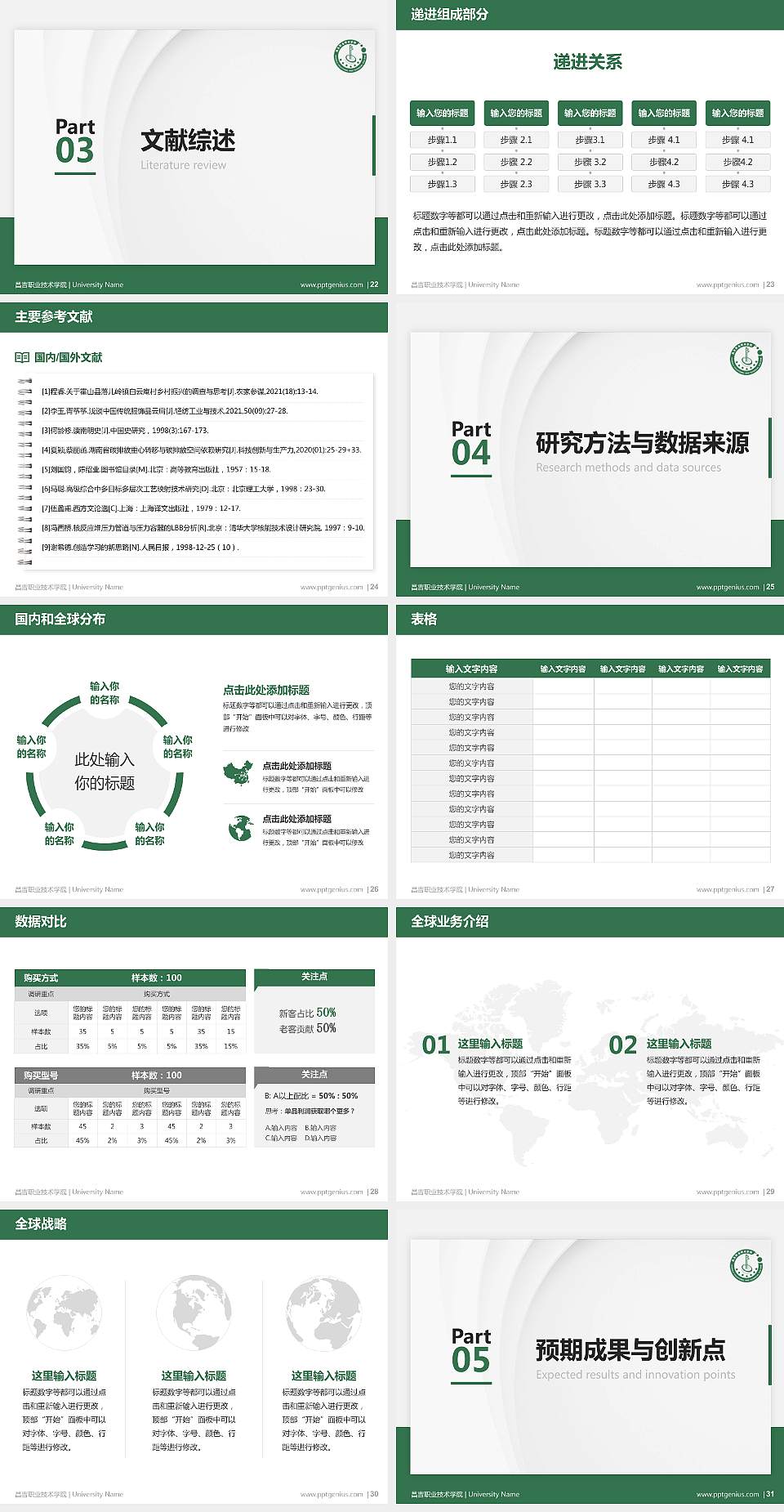 昌吉职业技术学院硕士研究生/本科生毕业论文答辩/开题报告通用PPT模板下载4:3格式幻灯片预览图4
