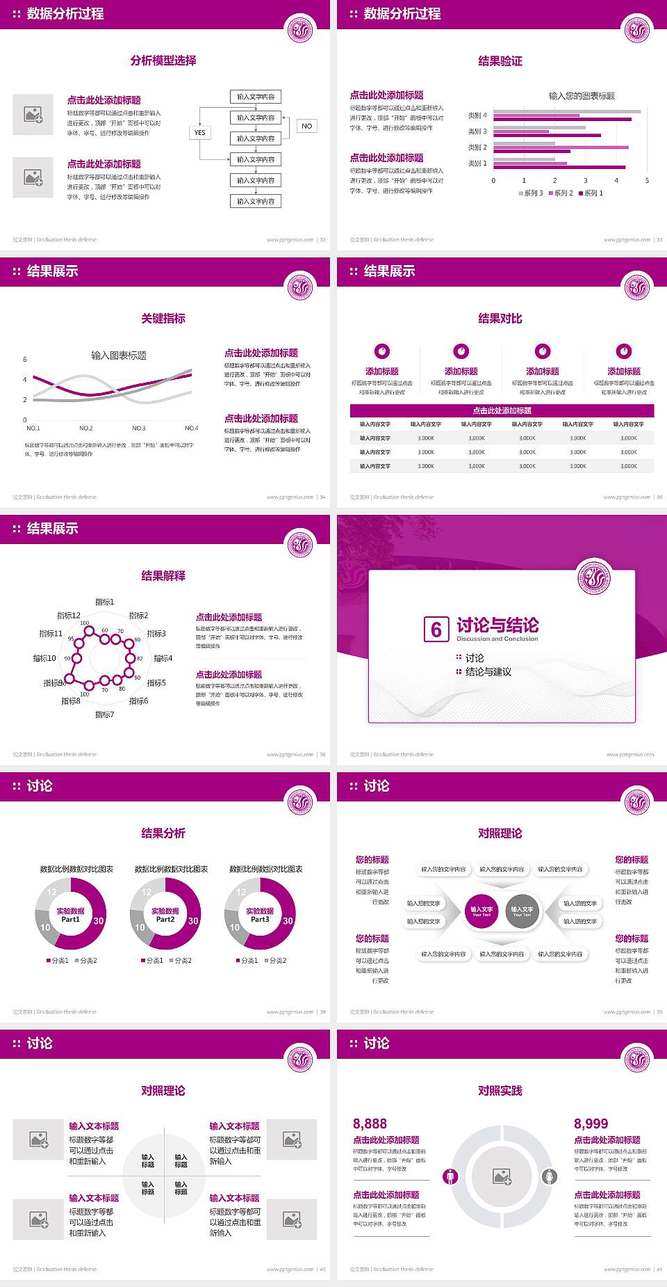 四川文化艺术学院论文答辩标准PPT模板4:3格式幻灯片预览图5