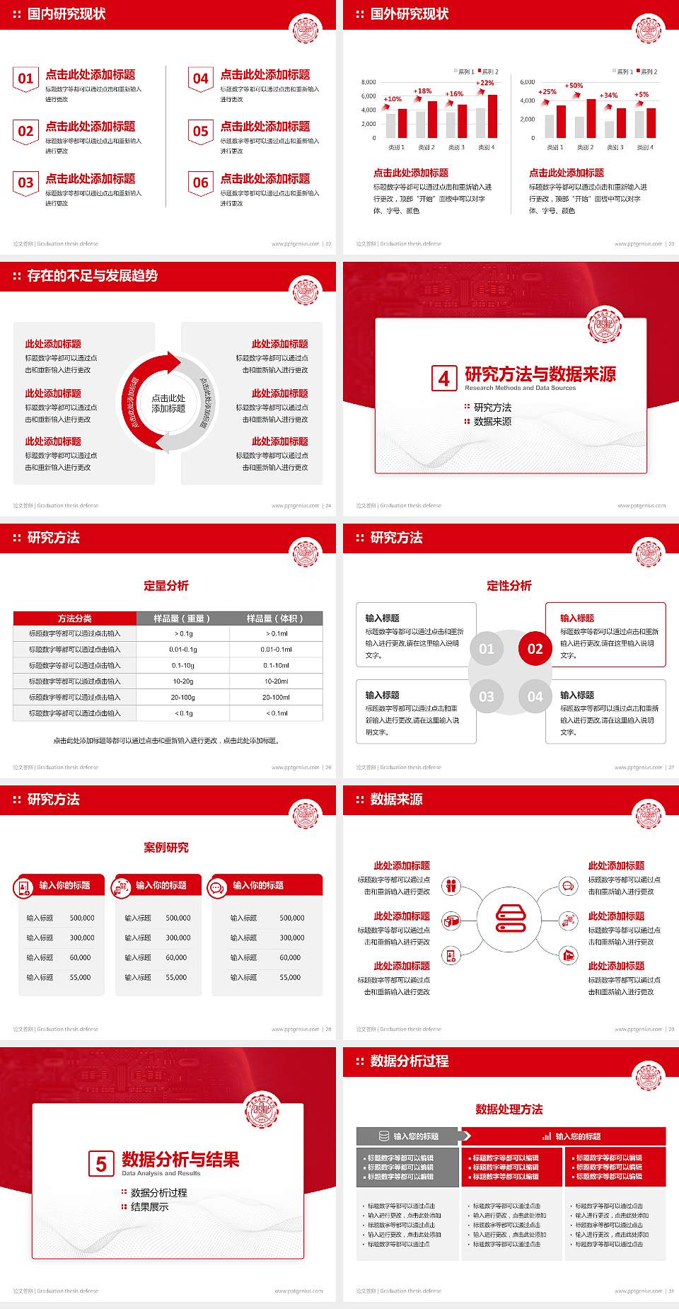 山东科技职业学院论文答辩标准PPT模板4:3格式幻灯片预览图4