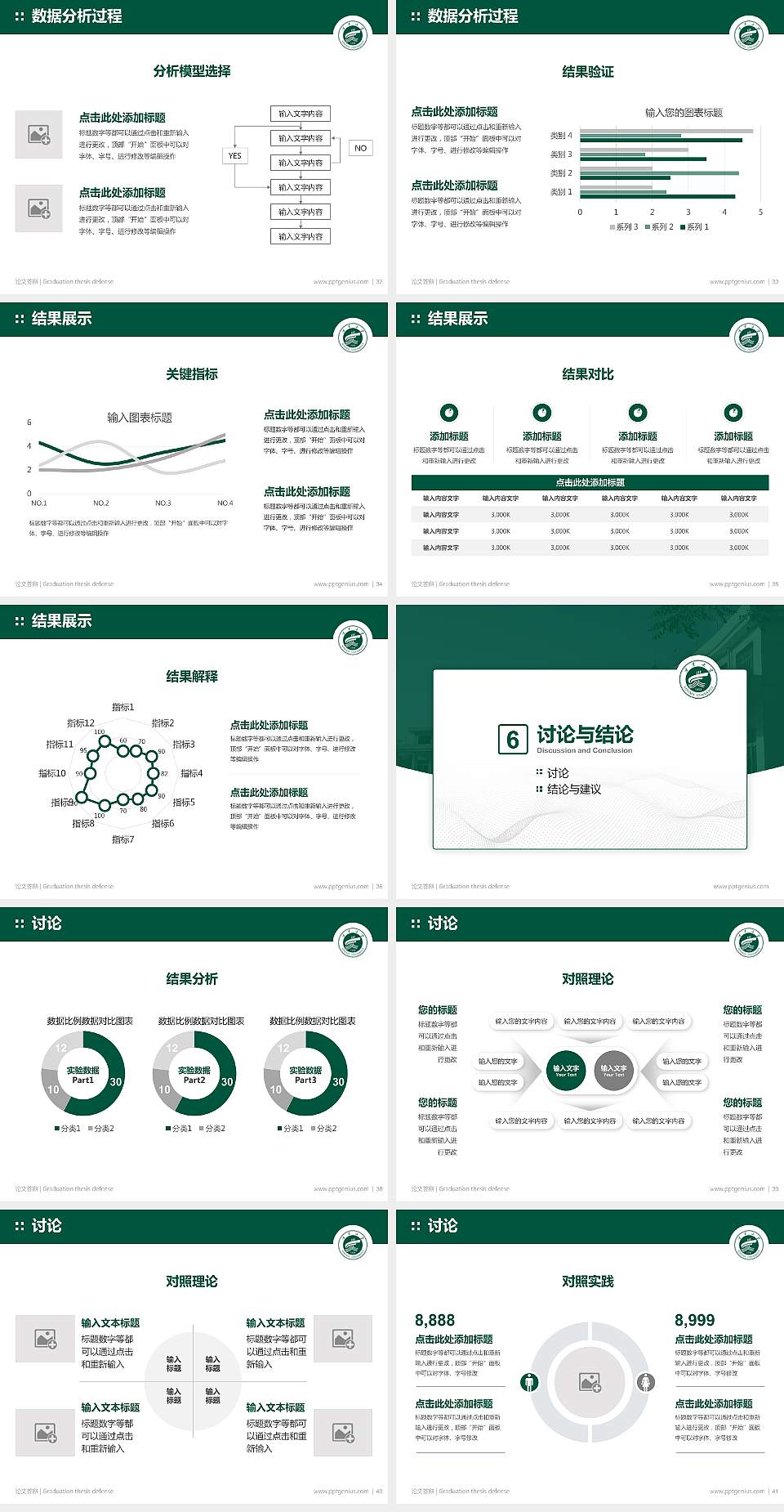 宁夏大学新华学院论文答辩标准PPT模板4:3格式幻灯片预览图5