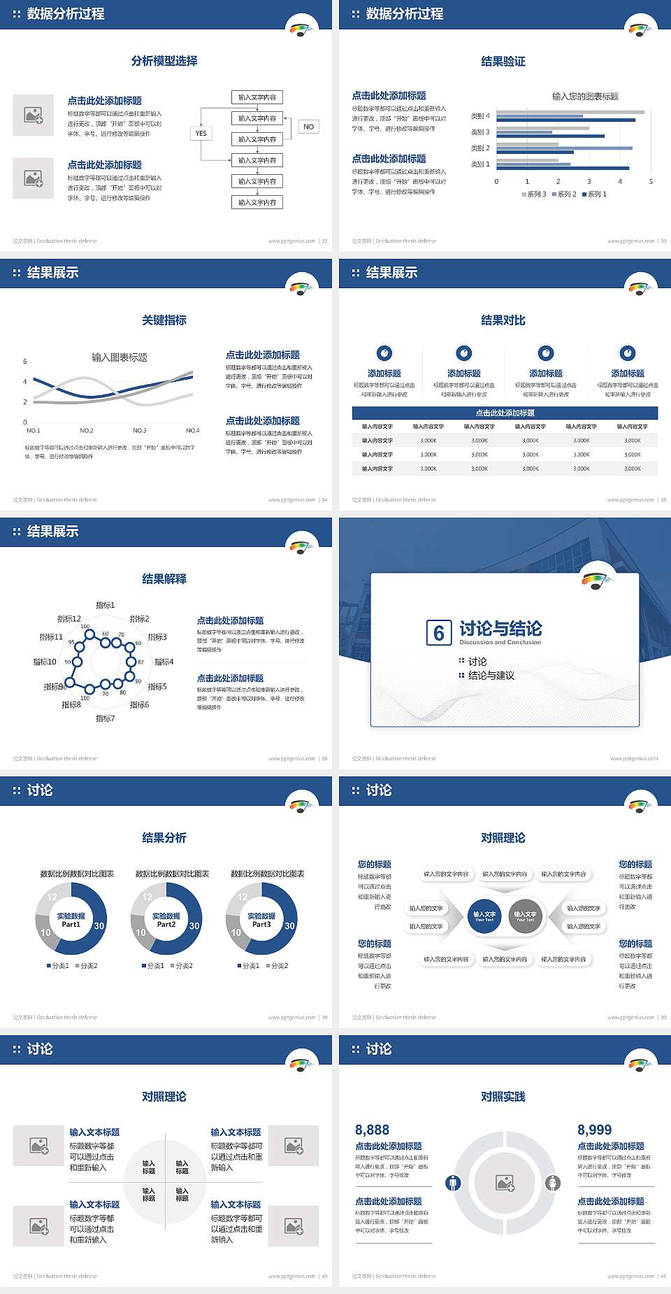 云南艺术学院文华学院论文答辩标准PPT模板4:3格式幻灯片预览图5