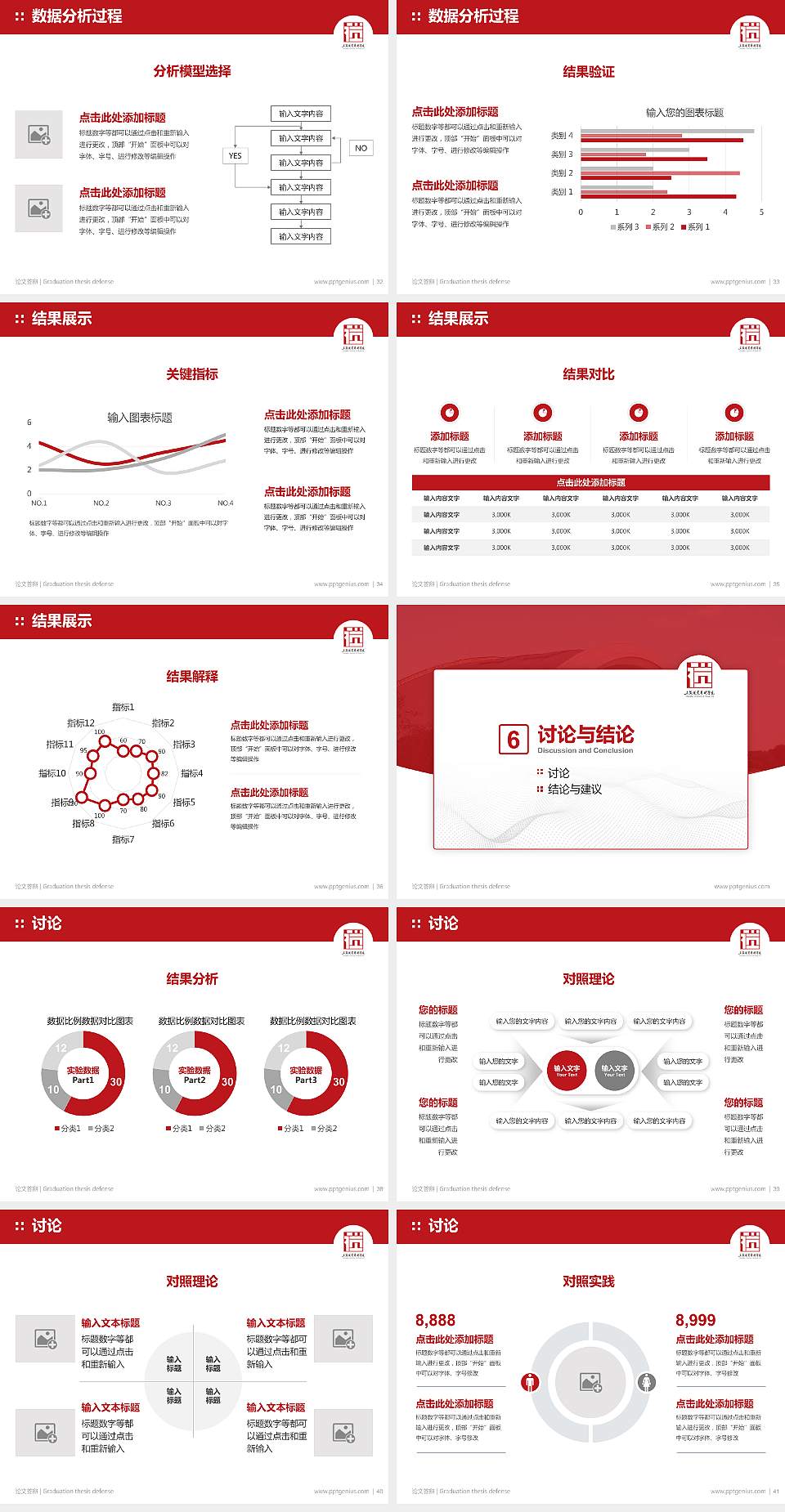 上海视觉艺术学院论文答辩标准PPT模板4:3格式幻灯片预览图5