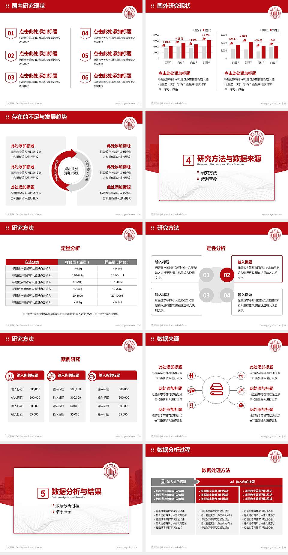 晋中信息学院论文答辩标准PPT模板4:3格式幻灯片预览图4