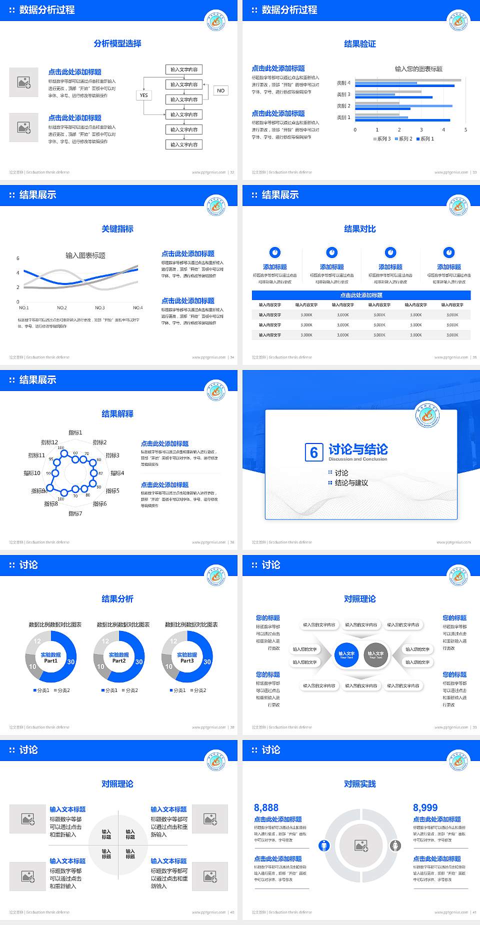 绵阳师范学院论文答辩标准PPT模板4:3格式幻灯片预览图5