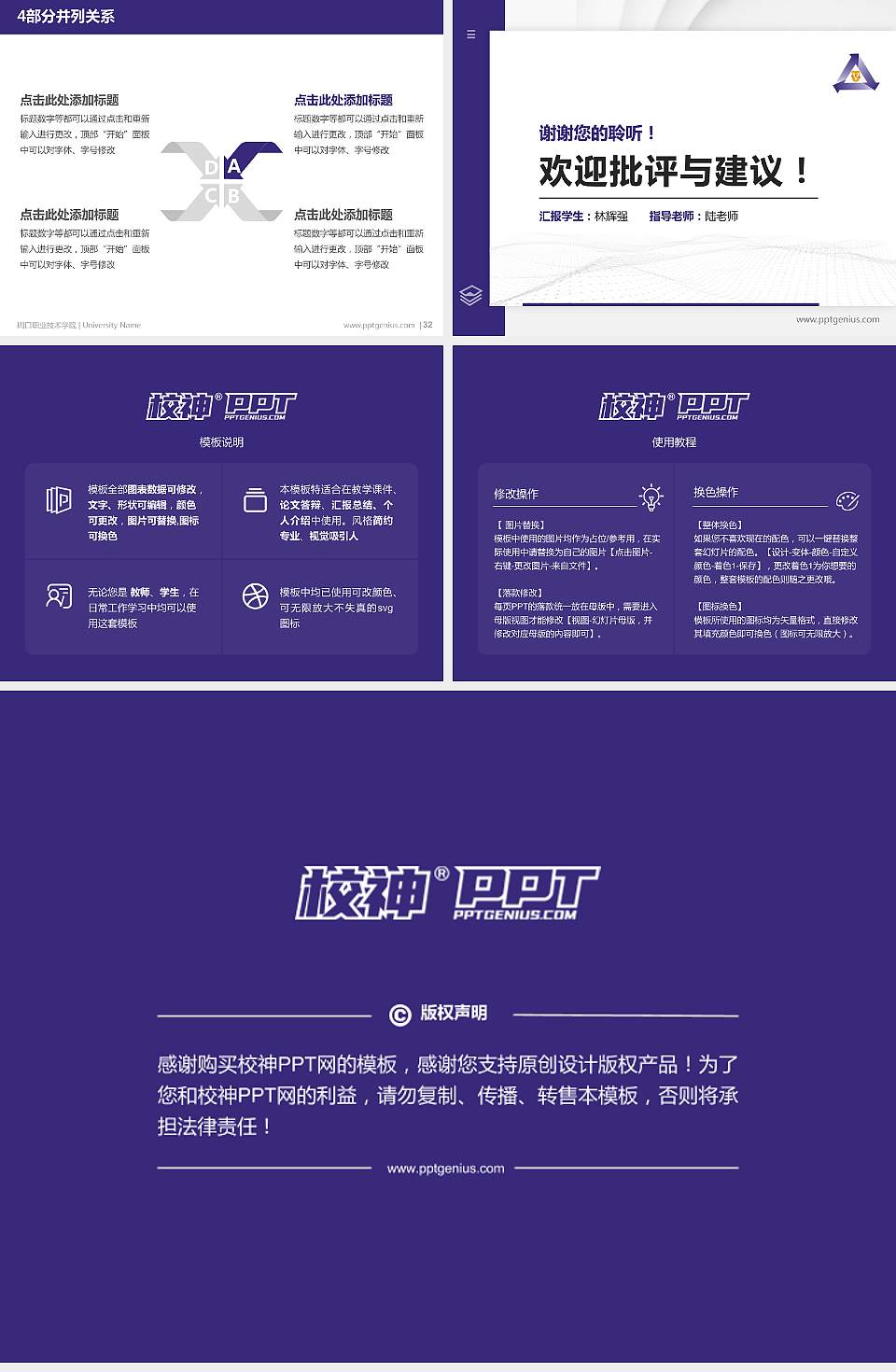 周口职业技术学院硕士研究生/本科生毕业论文答辩/开题报告通用PPT模板下载4:3格式幻灯片预览图5