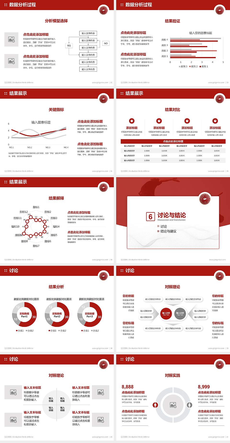 四川司法警官职业学院论文答辩标准PPT模板4:3格式幻灯片预览图5