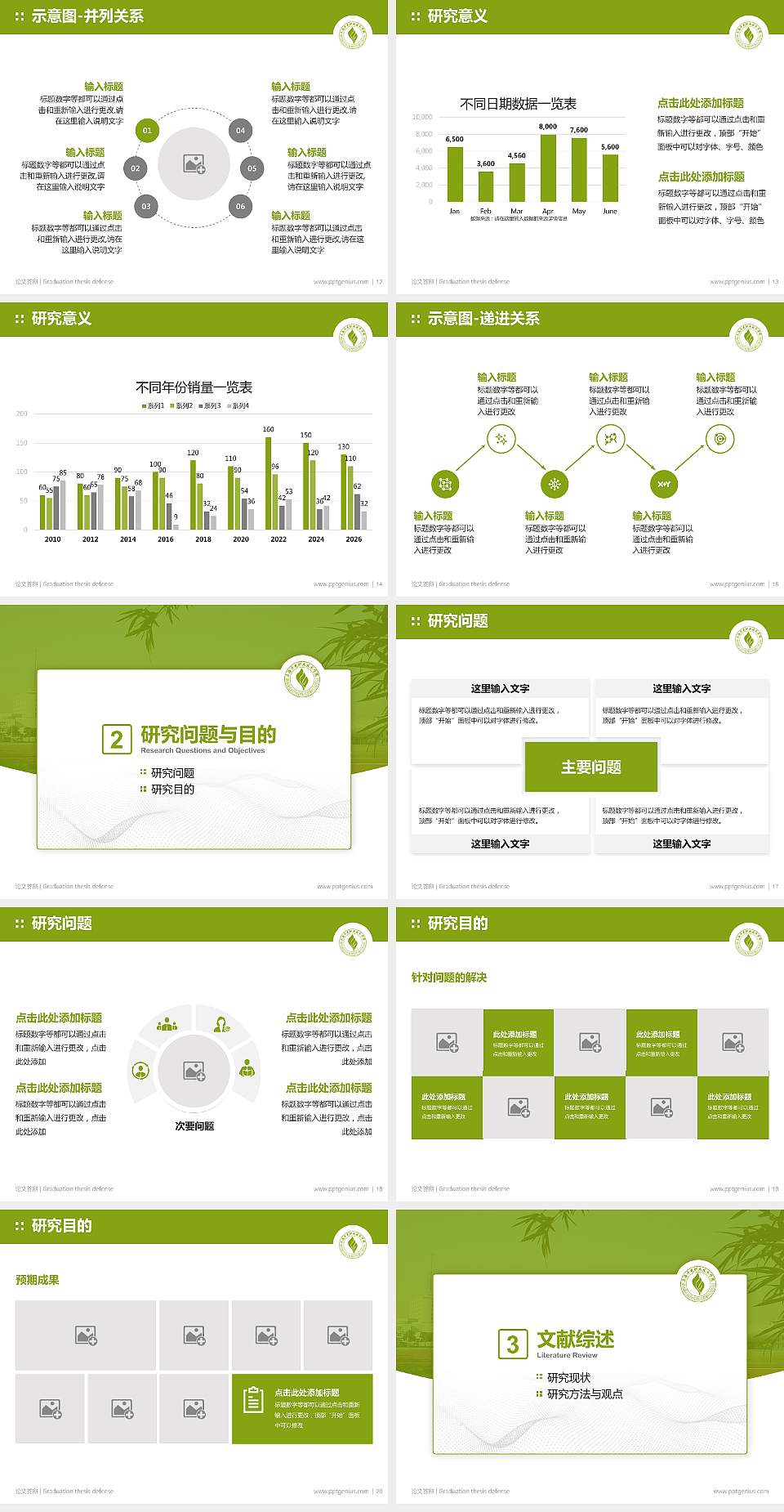 上海济光职业技术学院论文答辩标准PPT模板4:3格式幻灯片预览图3