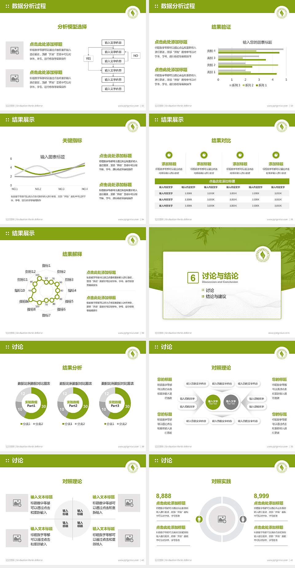 上海济光职业技术学院论文答辩标准PPT模板4:3格式幻灯片预览图5