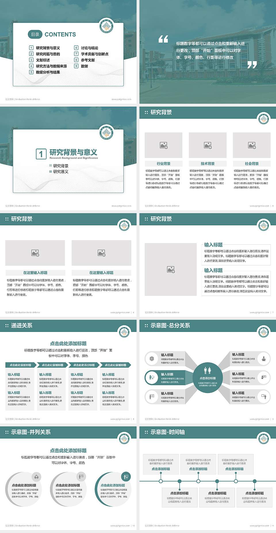 云南民族大学论文答辩标准PPT模板4:3格式幻灯片预览图2