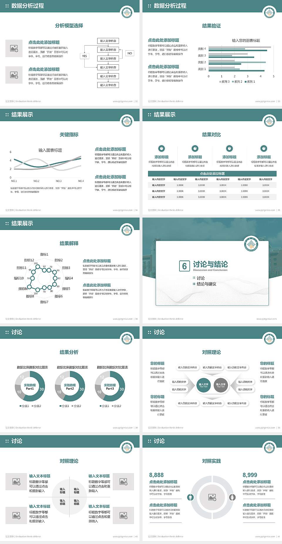 云南民族大学论文答辩标准PPT模板4:3格式幻灯片预览图5