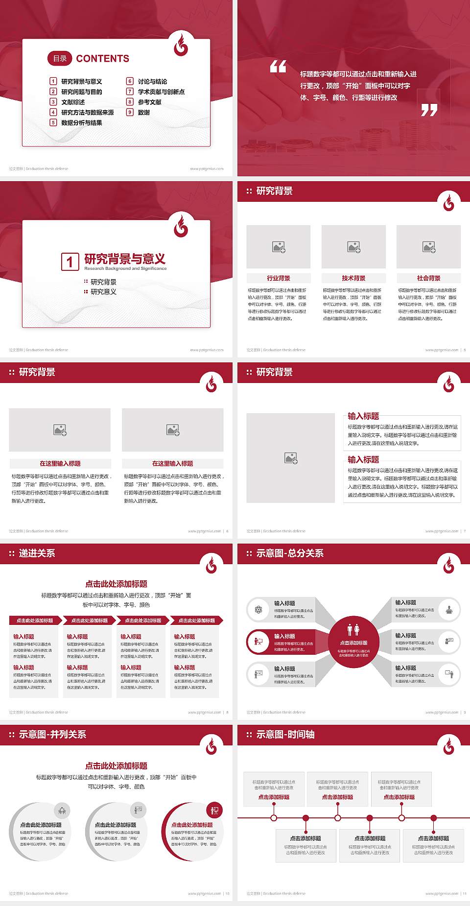四川工商职业技术学院论文答辩标准PPT模板4:3格式幻灯片预览图2