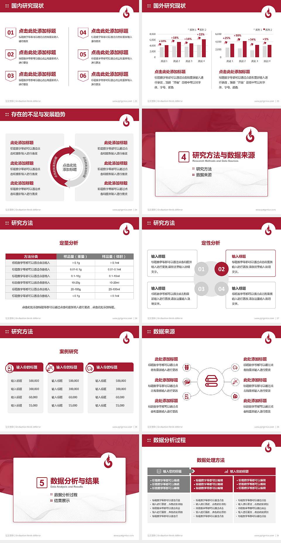 四川工商职业技术学院论文答辩标准PPT模板4:3格式幻灯片预览图4
