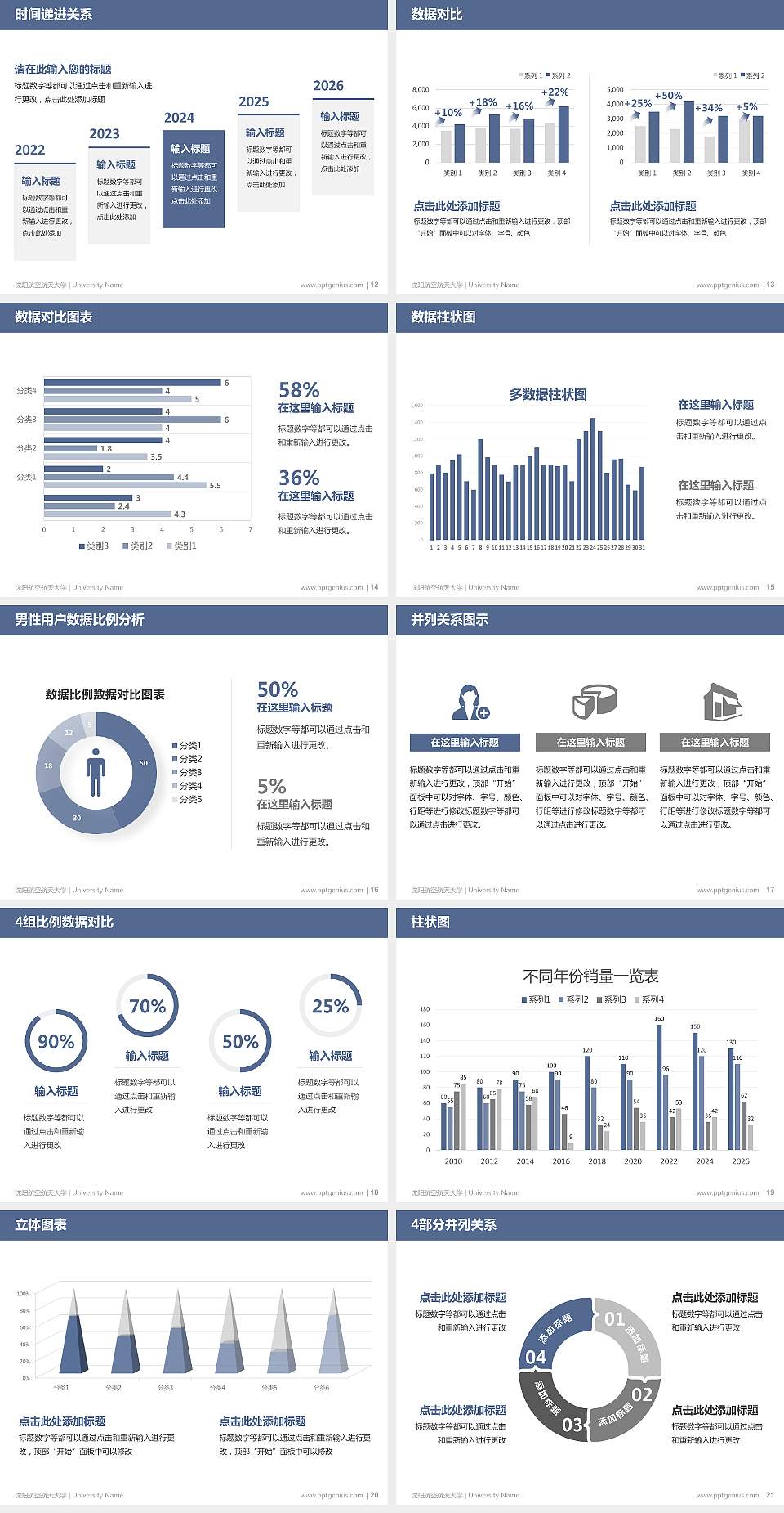 沈阳航空航天大学硕士研究生/本科生毕业论文答辩/开题报告通用PPT模板下载4:3格式幻灯片预览图3