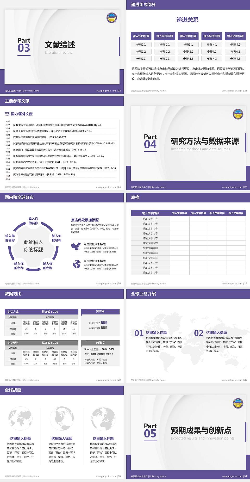 揭阳职业技术学院硕士研究生/本科生毕业论文答辩/开题报告通用PPT模板下载4:3格式幻灯片预览图4