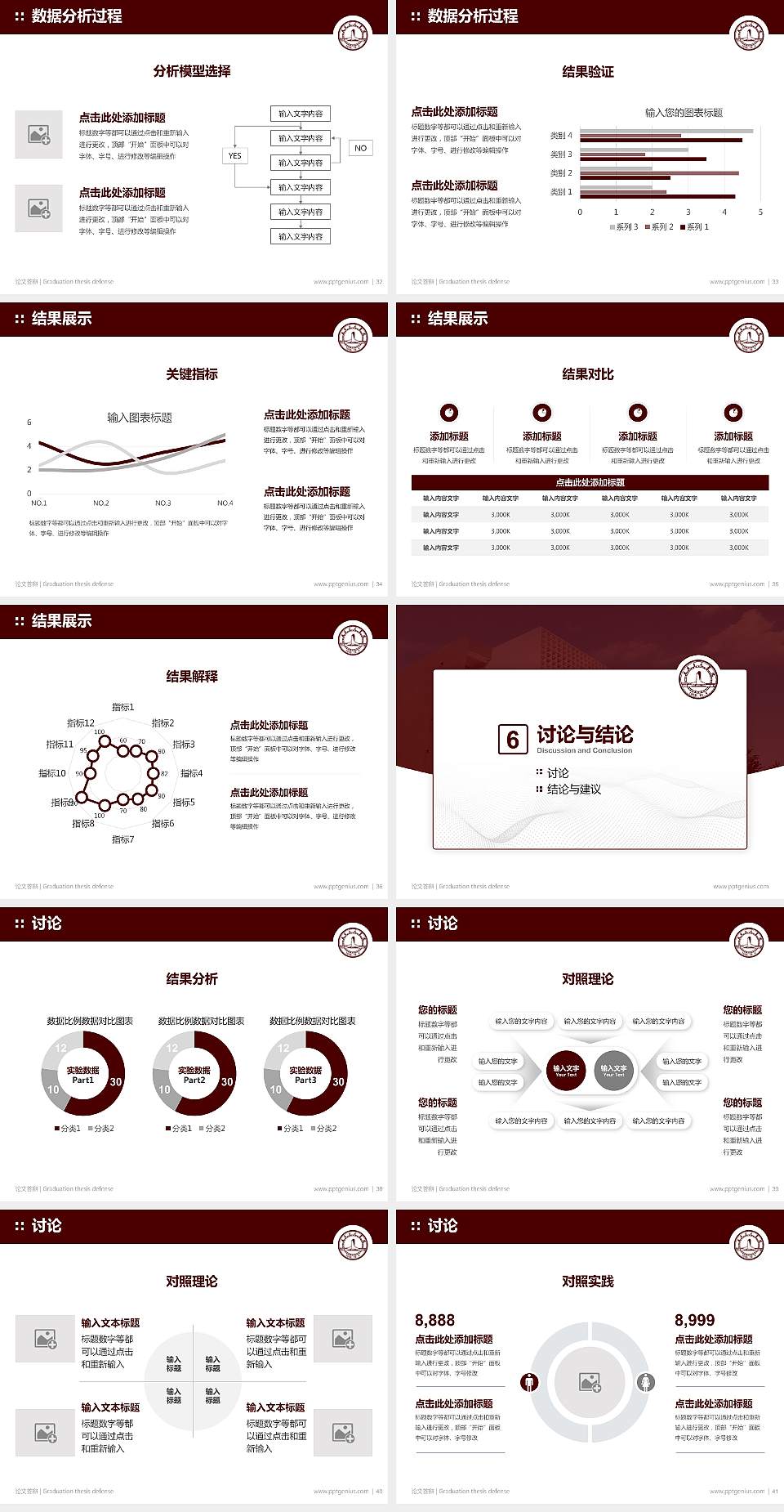 天津音乐学院论文答辩标准PPT模板4:3格式幻灯片预览图5