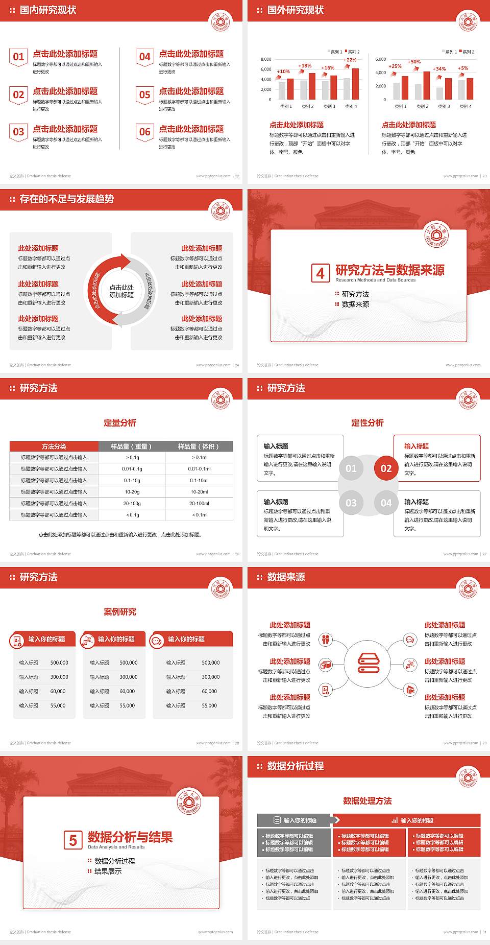 台湾大同大学论文答辩标准PPT模板4:3格式幻灯片预览图4