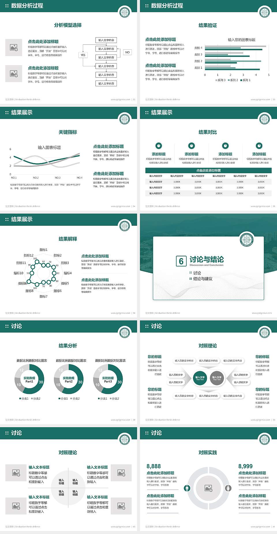 云南工贸职业技术学院论文答辩标准PPT模板4:3格式幻灯片预览图5
