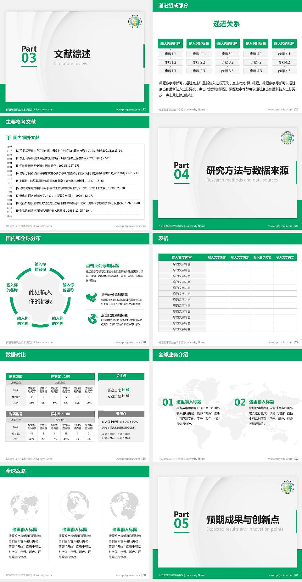 长垣烹饪职业技术学院硕士研究生/本科生毕业论文答辩/开题报告通用PPT模板下载4:3格式幻灯片预览图4