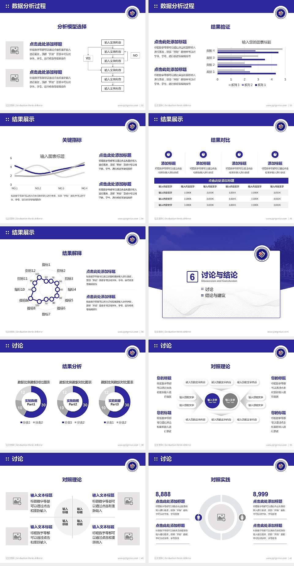 天津现代职业技术学院论文答辩标准PPT模板4:3格式幻灯片预览图5