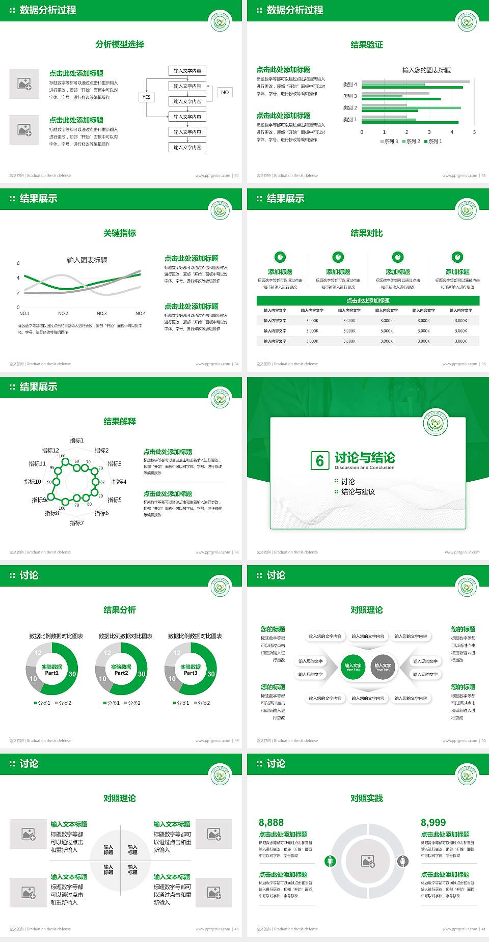 红河卫生职业学院论文答辩标准PPT模板4:3格式幻灯片预览图5