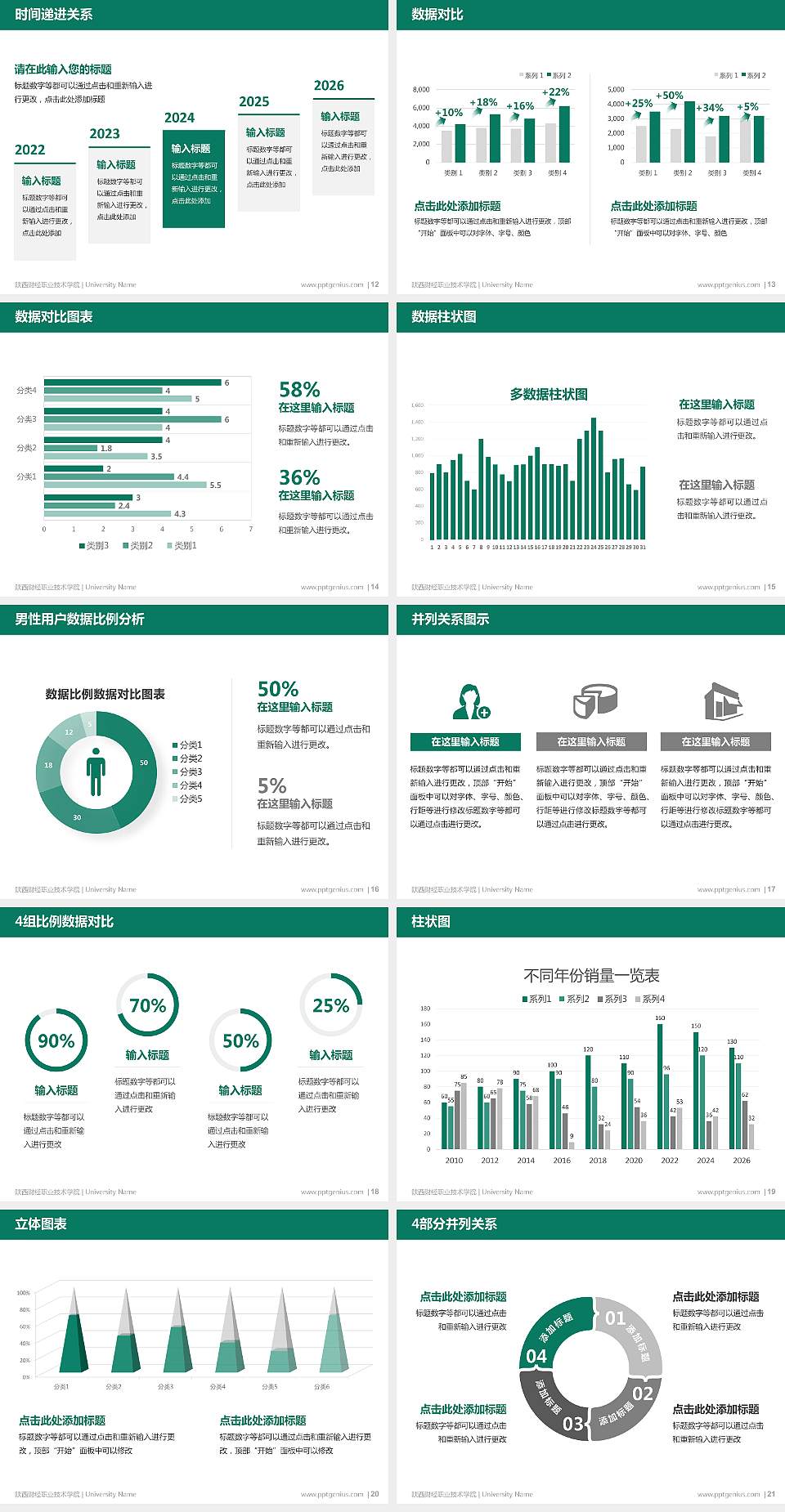 陕西财经职业技术学院硕士研究生/本科生毕业论文答辩/开题报告通用PPT模板下载4:3格式幻灯片预览图3