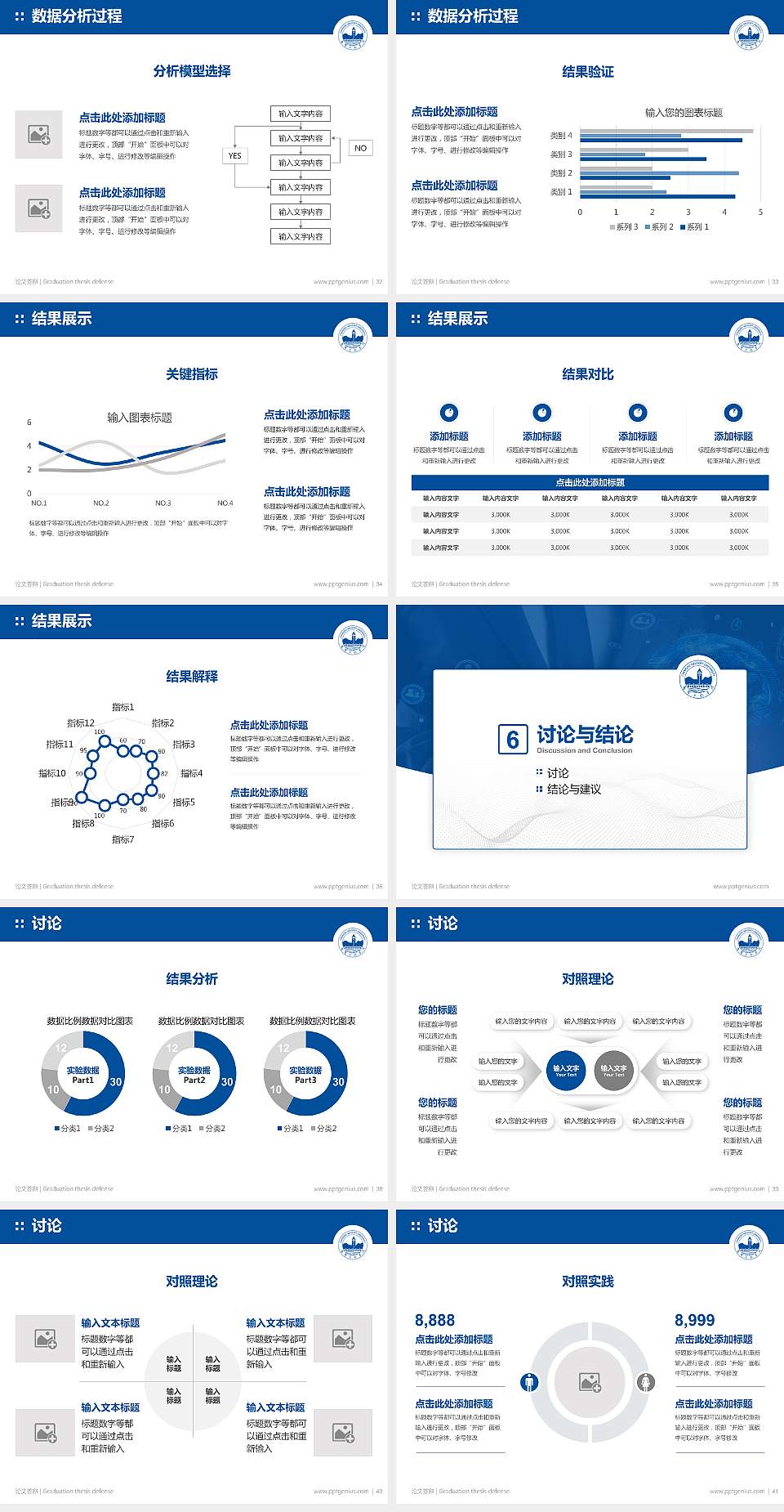 成都东软学院论文答辩标准PPT模板4:3格式幻灯片预览图5