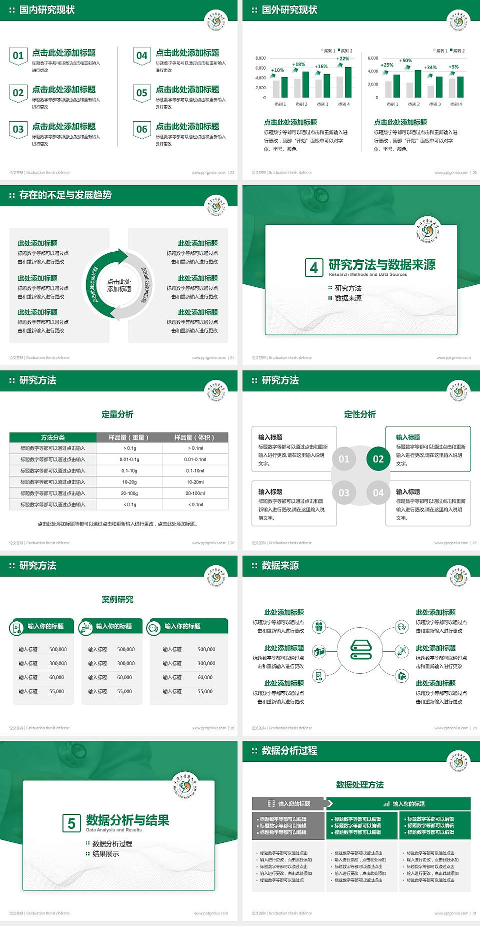 天津中医药大学论文答辩标准PPT模板4:3格式幻灯片预览图4