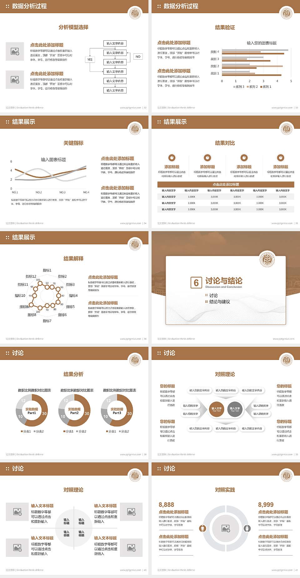 南充文化旅游职业学院论文答辩标准PPT模板4:3格式幻灯片预览图5