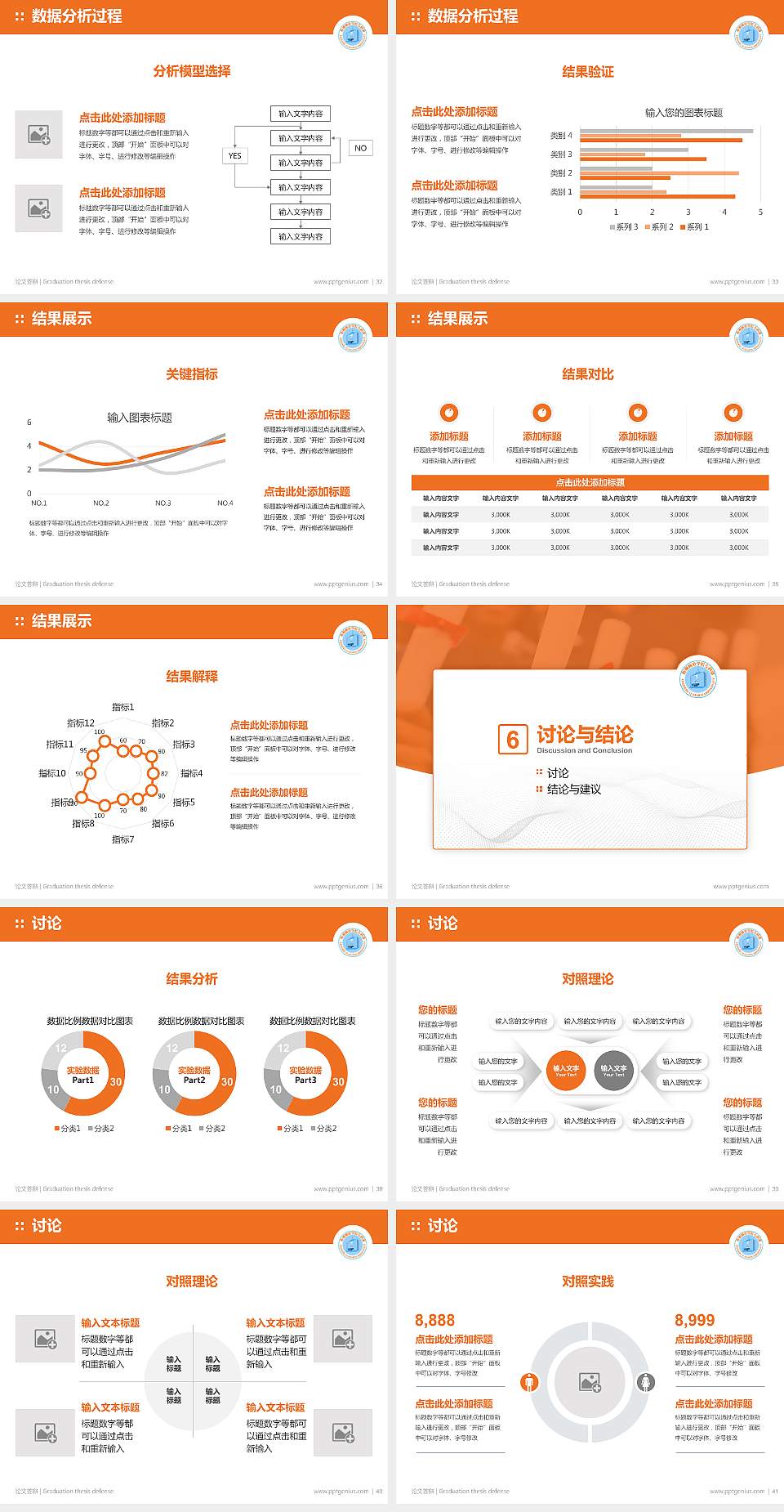 朔州师范高等专科学校论文答辩标准PPT模板4:3格式幻灯片预览图5